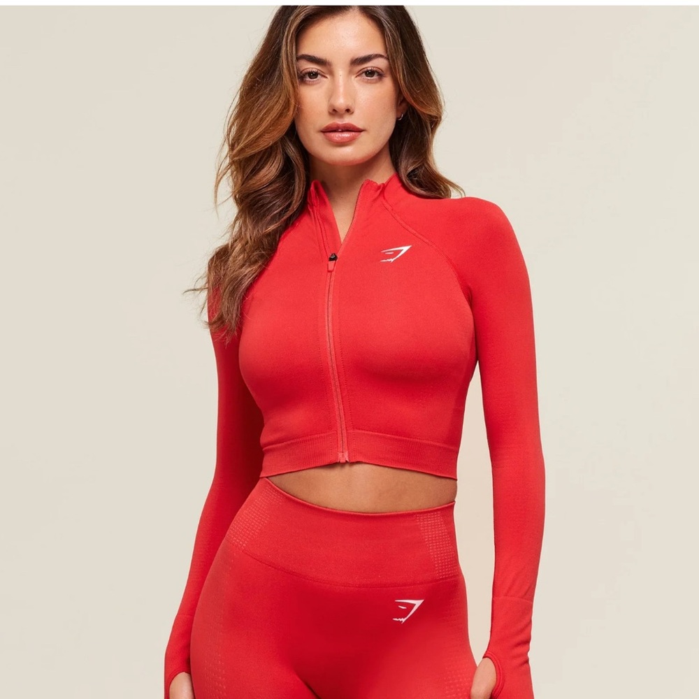 Gymshark Vital midi zip up jacket